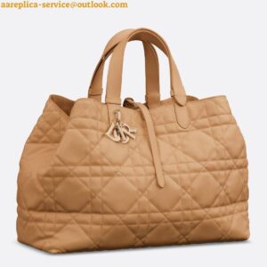 Replica Dior Toujours Large Bag in Brown Macrocannage Calfskin