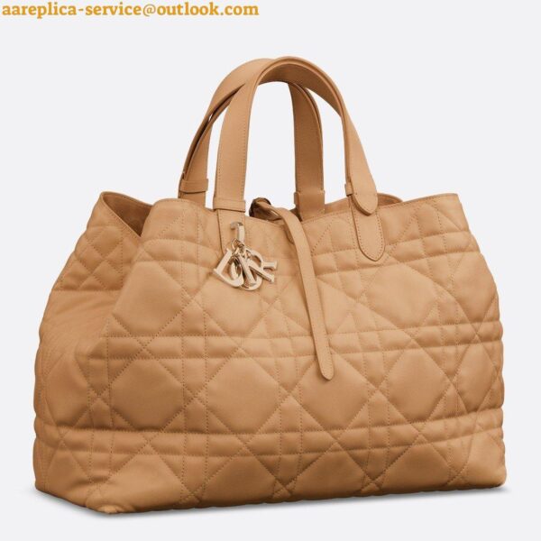 Replica Dior Toujours Large Bag in Brown Macrocannage Calfskin 2