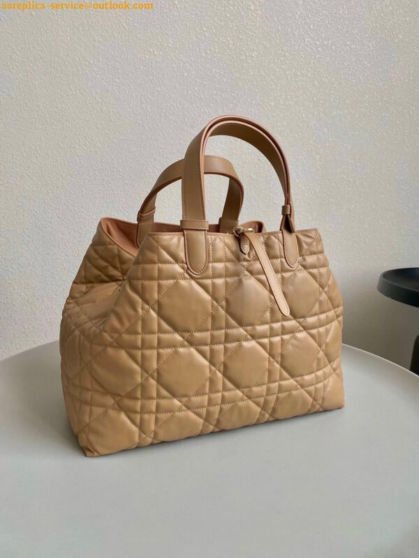 Replica Dior Toujours Large Bag in Brown Macrocannage Calfskin 4