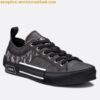 Replica Dior Men's B23 Low-top Sneakers In Black and White Oblique Canvas