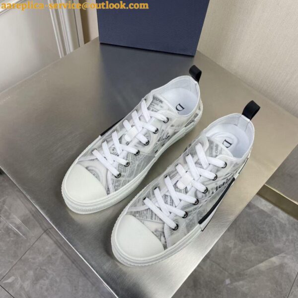 Replica Dior Men's B23 Low-top Sneakers In Canvas with Arsham Motif 3