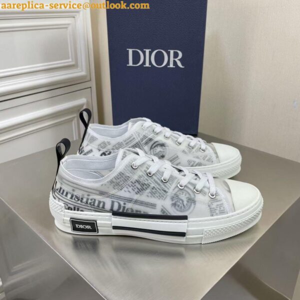 Replica Dior Men's B23 Low-top Sneakers In Canvas with Arsham Motif 5