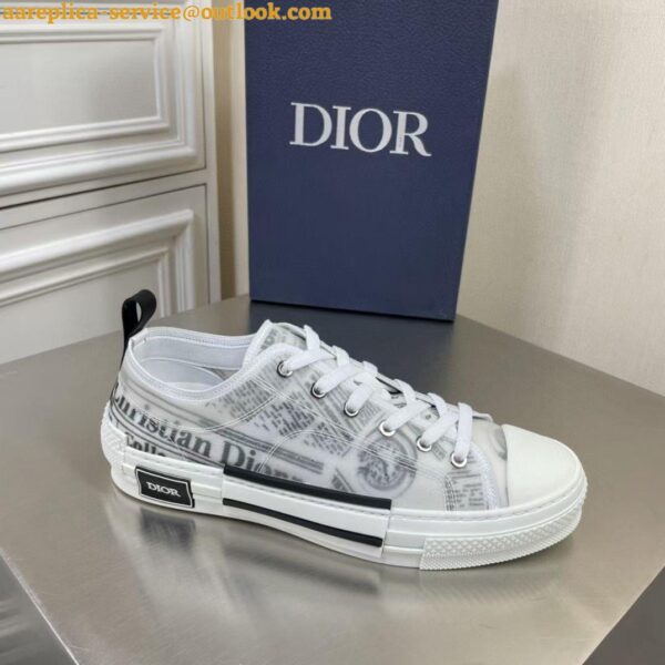 Replica Dior Men's B23 Low-top Sneakers In Canvas with Arsham Motif 6