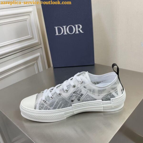 Replica Dior Men's B23 Low-top Sneakers In Canvas with Arsham Motif 7