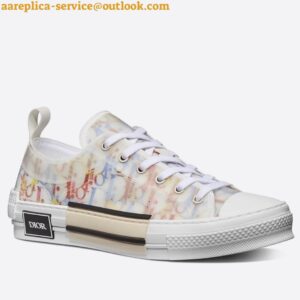 Replica Dior Men's B23 Low-top Sneakers In Multicolor Oblique Canvas