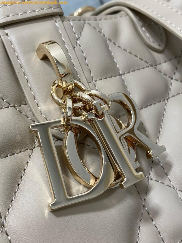 Replica Dior Toujours Medium Bag in Beige Macrocannage Calfskin 6