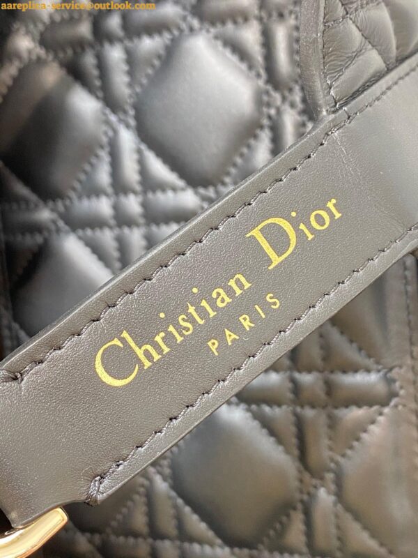 Replica Dior Toujours Medium Bag in Black Macrocannage Calfskin 5