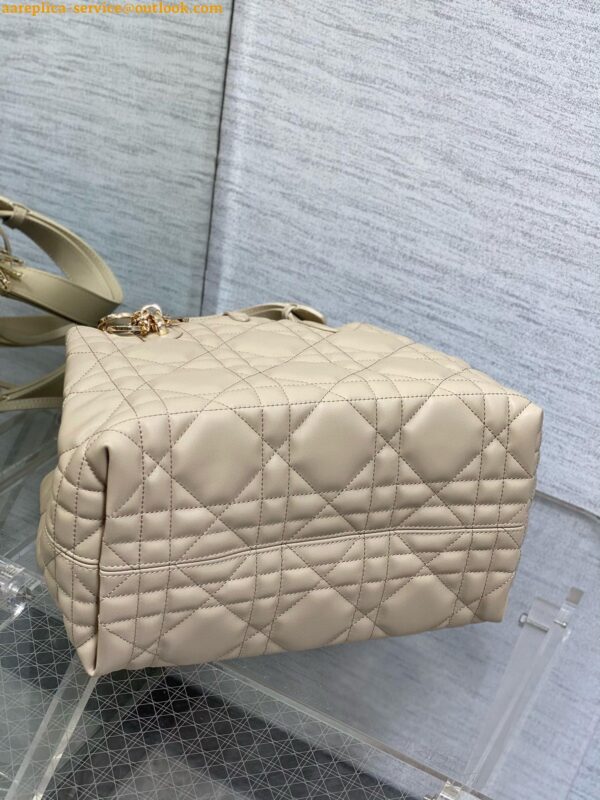 Replica Dior Toujours Medium Bag in Beige Macrocannage Calfskin 12