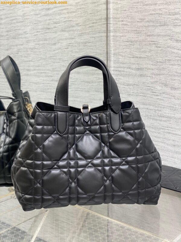 Replica Dior Toujours Medium Bag in Black Macrocannage Calfskin 6