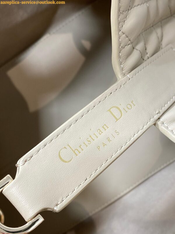 Replica Dior Toujours Medium Bag in Beige Macrocannage Calfskin 14