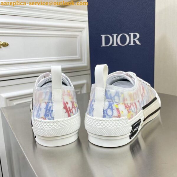 Replica Dior Men's B23 Low-top Sneakers In Multicolor Oblique Canvas 20