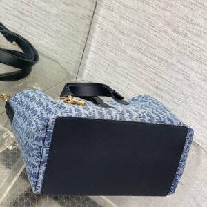 Replica Dior Toujours Medium Bag in Blue Denim Oblique Jacquard 2