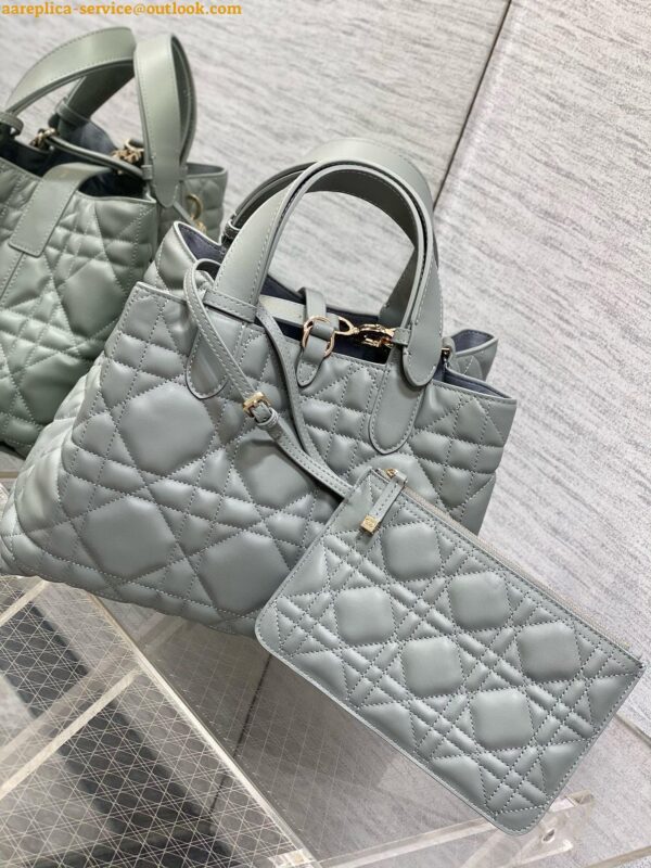 Replica Dior Toujours Medium Bag in Beige Macrocannage Calfskin 18