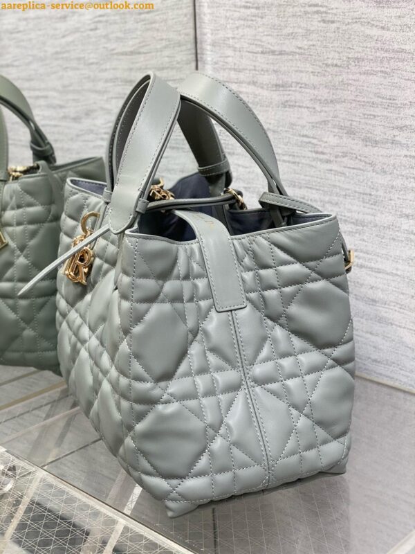 Replica Dior Toujours Medium Bag in Beige Macrocannage Calfskin 20