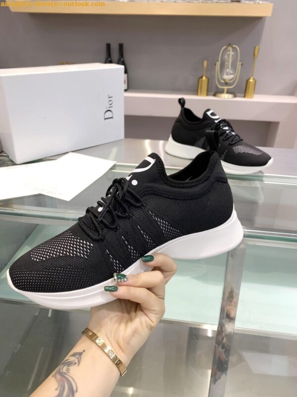 Replica Dior Men's B25 Sneakers in Black Neoprene and Mesh 7