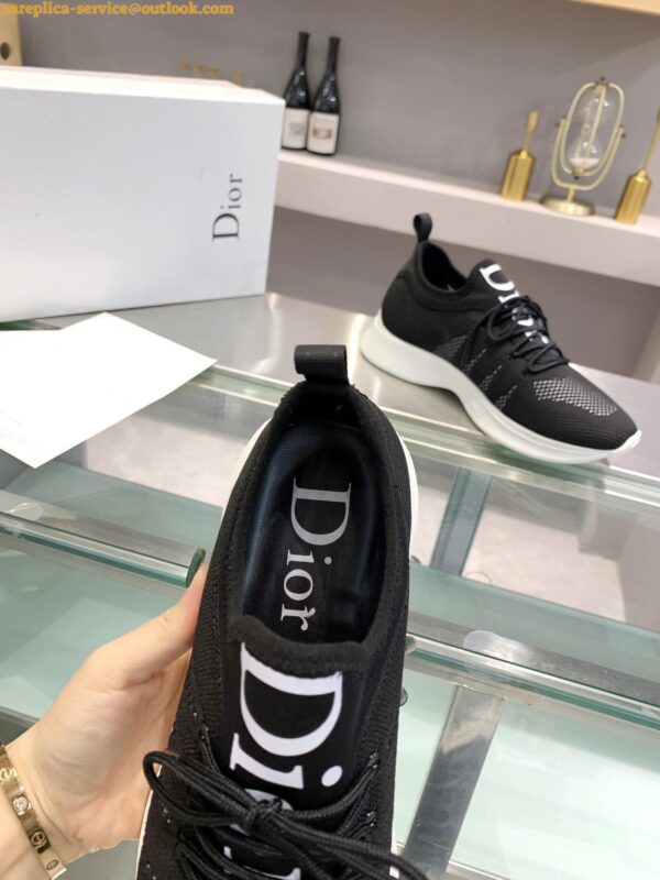 Replica Dior Men's B25 Sneakers in Black Neoprene and Mesh 8