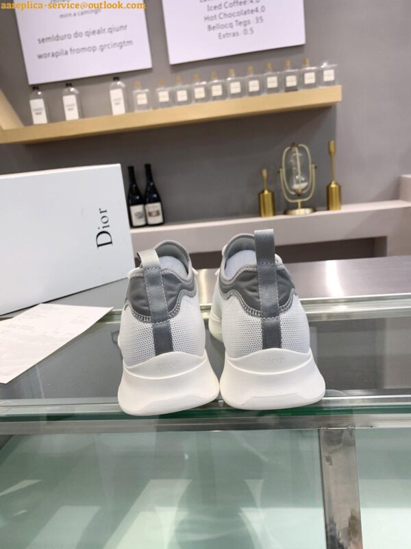 Replica Dior Men's B25 Sneakers in White Neoprene and Mesh 5