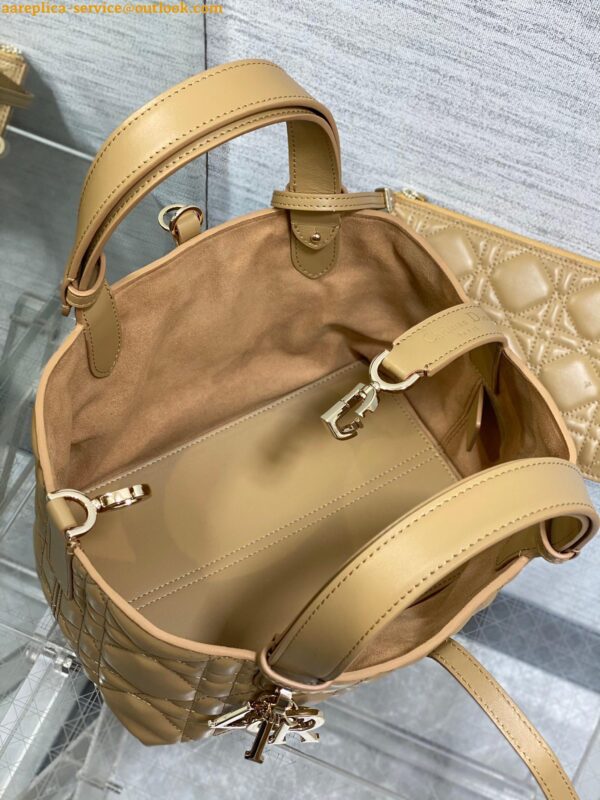 Replica Dior Toujours Small Bag in Tan Macrocannage Calfskin 11