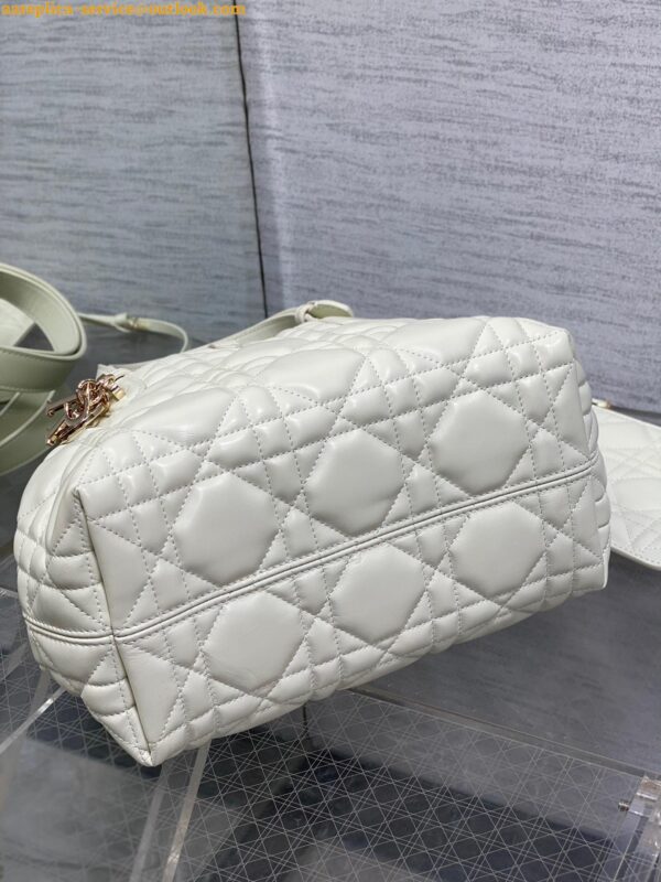 Replica Dior Toujours Small Bag in White Macrocannage Calfskin 9