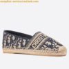 Replica Dior Granville Espadrilles In Black Mesh Embroidery