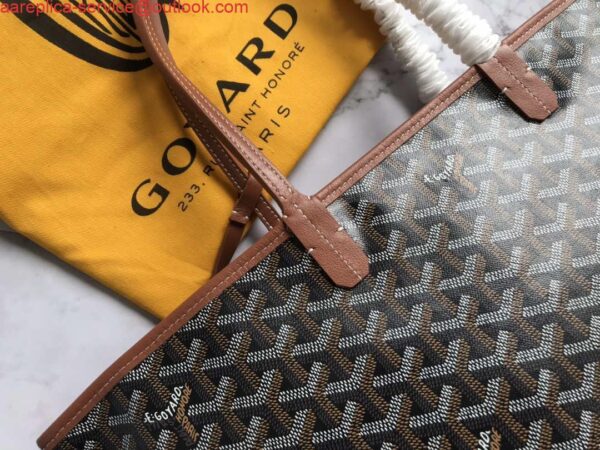 Replica Goyard GMLTY01CL03P Saint Louis GM Bag Black with Brown 7