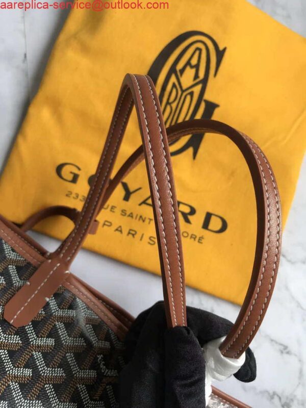 Replica Goyard GMLTY01CL03P Saint Louis GM Bag Black with Brown 8