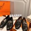 Replica Hermes Royal Loafer in Goatskin H192203Z Noir w Hazelnut Goats 2