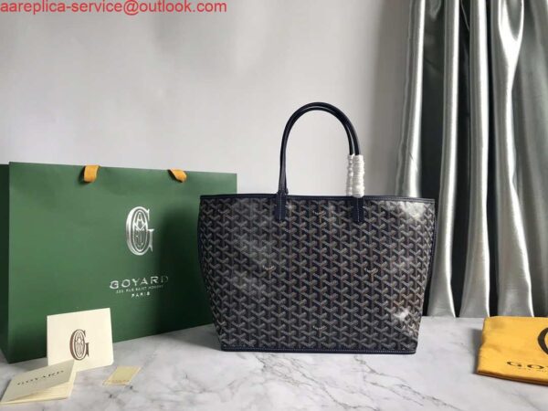 Replica Goyard GMLTY01CL03P Saint Louis GM Bag Brown with Navy Blue 3