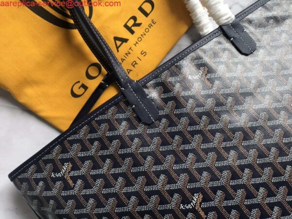 Replica Goyard GMLTY01CL03P Saint Louis GM Bag Brown with Navy Blue 5