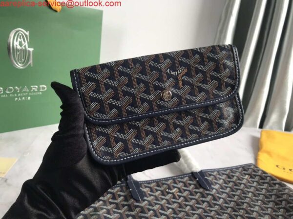 Replica Goyard GMLTY01CL03P Saint Louis GM Bag Brown with Navy Blue 7