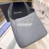 Replica Prada Leather Handbag 1BC127 Chalk