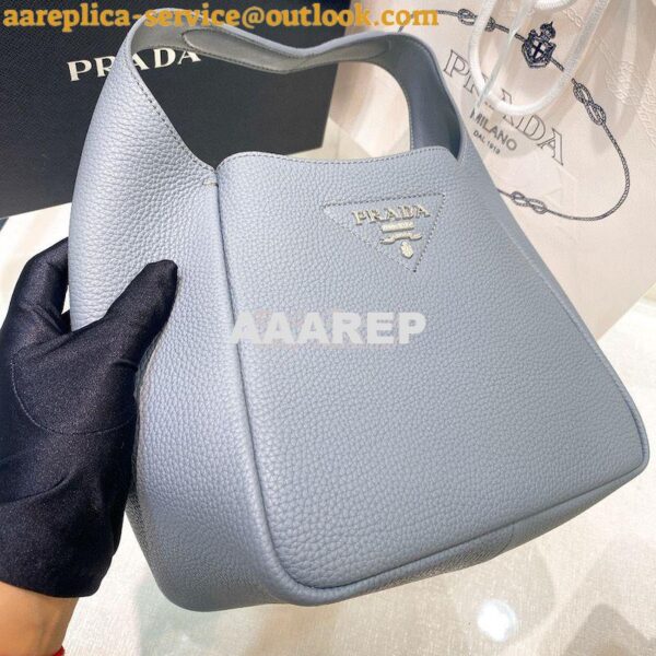 Replica Prada Leather Handbag 1BC127 Cornflower 5