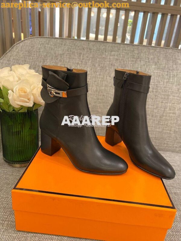 Replica Hermes Saint Germain Ankle Boot H202257 Black 3