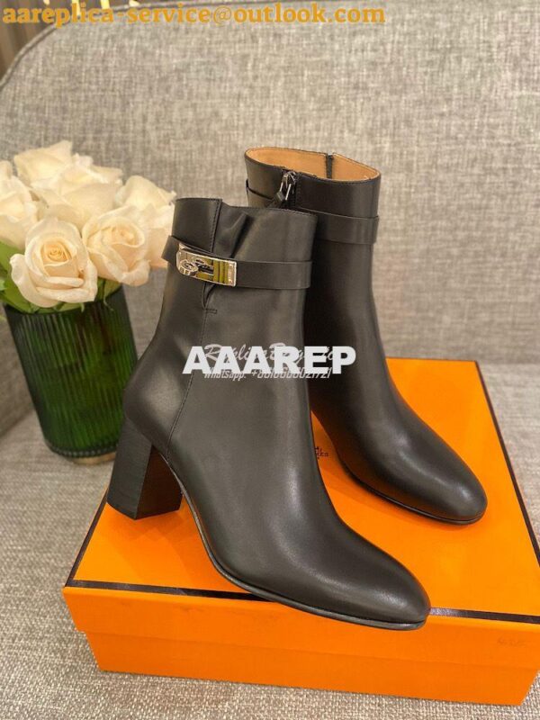 Replica Hermes Saint Germain Ankle Boot H202257 Black 5