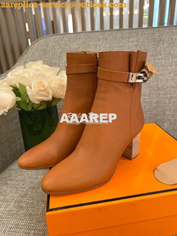 Replica Hermes Saint Germain Ankle Boot H202257 Brown 3