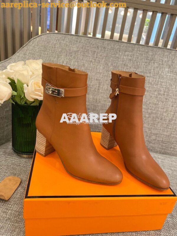 Replica Hermes Saint Germain Ankle Boot H202257 Brown 5