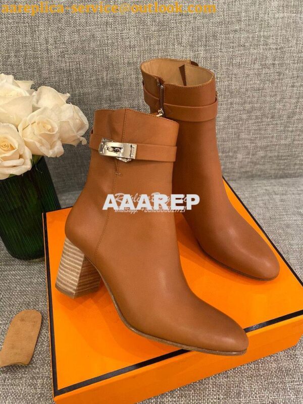 Replica Hermes Saint Germain Ankle Boot H202257 Brown 6