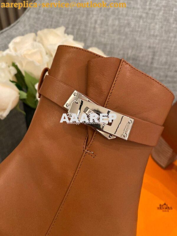 Replica Hermes Saint Germain Ankle Boot H202257 Brown 7