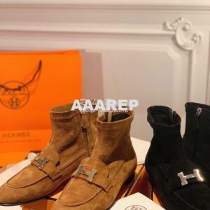 Replica Hermes Saint Honore Ankle Boot in Stretch Suede Goatskin H1821