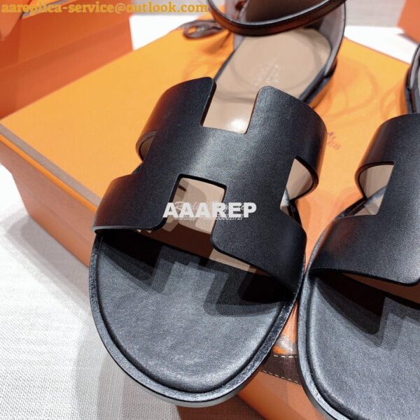 Replica Hermes Santorini Sandal in Calf Leather 12