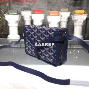 Replica Goyard MINA08PMLTY01CL01P Minaudière Trunk Bag Navy Blue 2