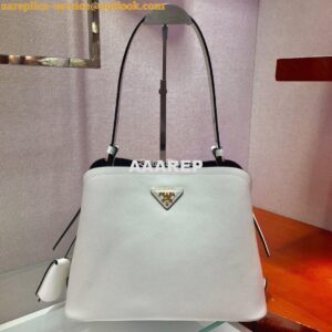 Replica Prada Matinée Small Handbag 1BA251 White 2