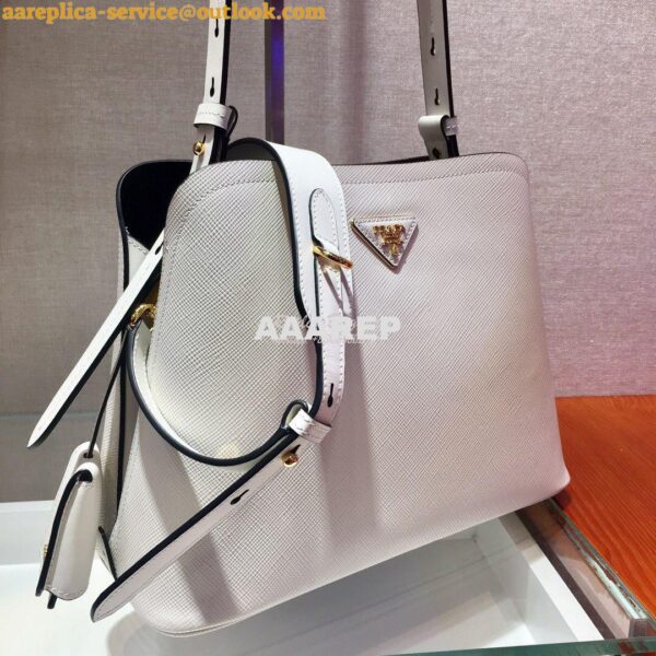 Replica Prada Matinée Small Handbag 1BA251 White 5