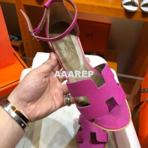 Replica Hermes Santorini Sandal in Epsom Leather part 2 2