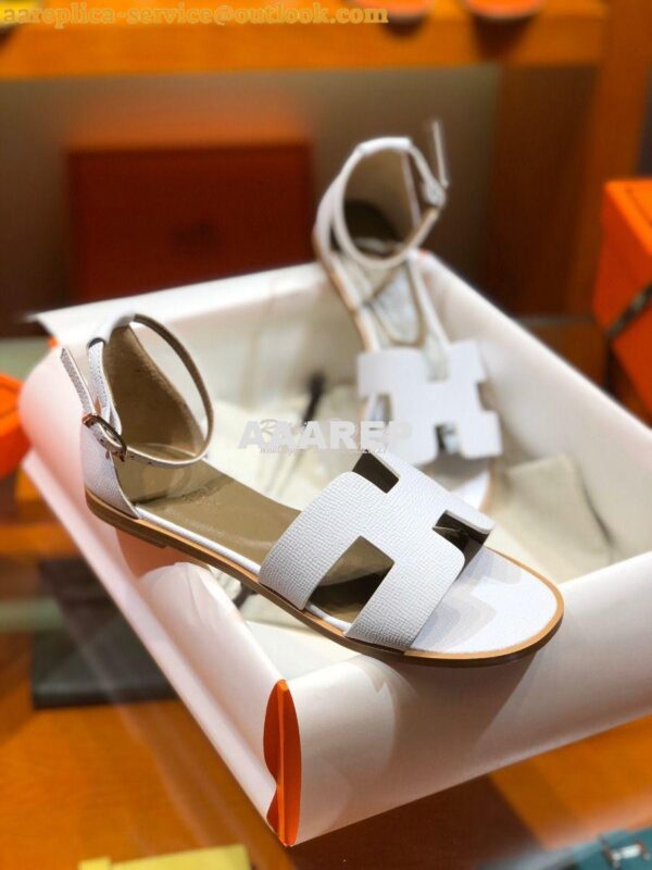 Replica Hermes Santorini Sandal in Epsom Leather part 1 19