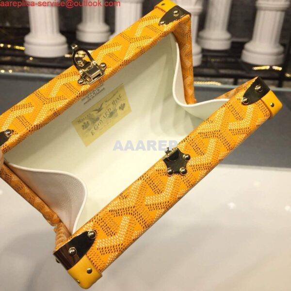 Replica Goyard MINA08PMLTY01CL01P Minaudière Trunk Bag Yellow 9