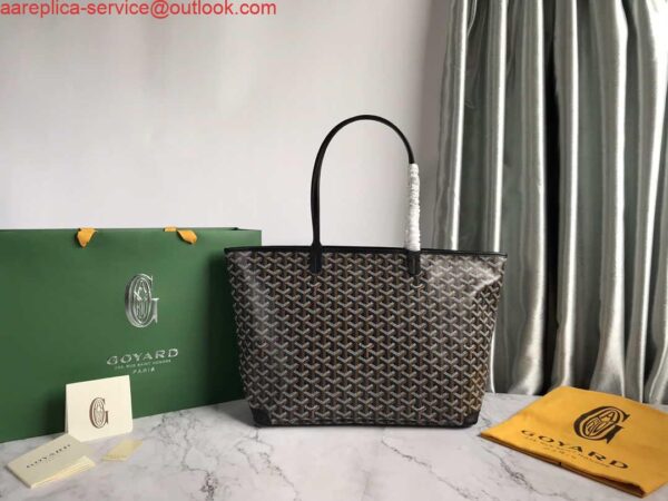 Replica Goyard MMLTY01CL03P Artois MM Bag Black with Brown 3