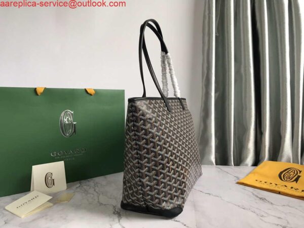 Replica Goyard MMLTY01CL03P Artois MM Bag Black with Brown 4