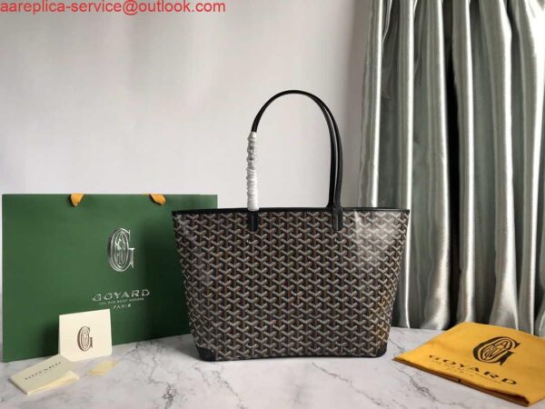 Replica Goyard MMLTY01CL03P Artois MM Bag Black with Brown 5