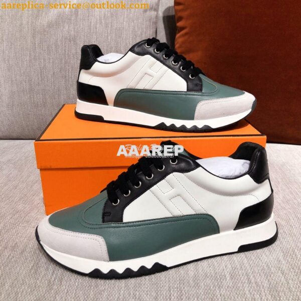 Replica Hermes Sneakers Trail Male/ Female H191168 Green 9